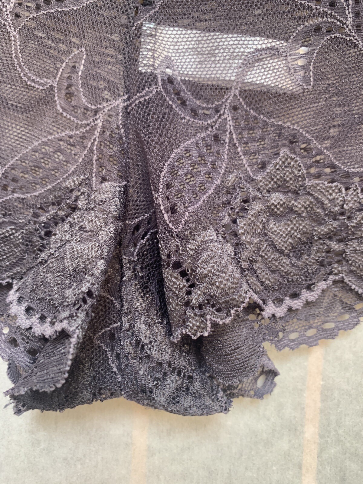 NWOT Marilyn Monroe Gray Lace Cheeky Bikini Panty Panties Lingerie Size S