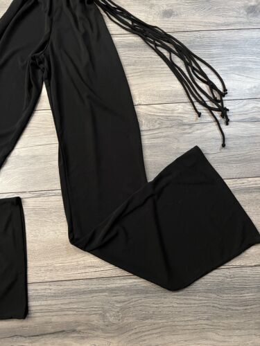 Vintage Y2k Wet Seal Jumpsuit Women’s Juniors Size Large Black Flare Leg Belt