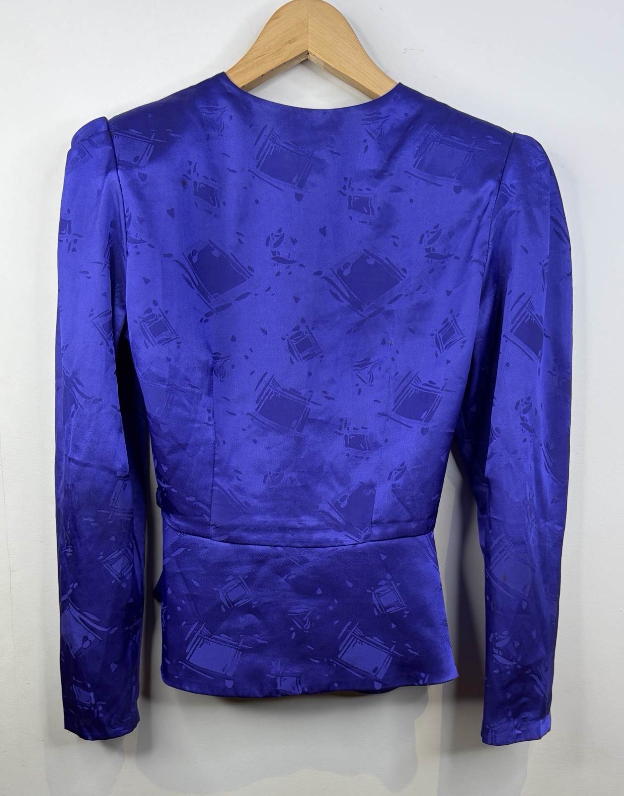 Vintage Syndicate Purple Cocktail Jacket Size AU 8 Balero Satin Retro 1980’s