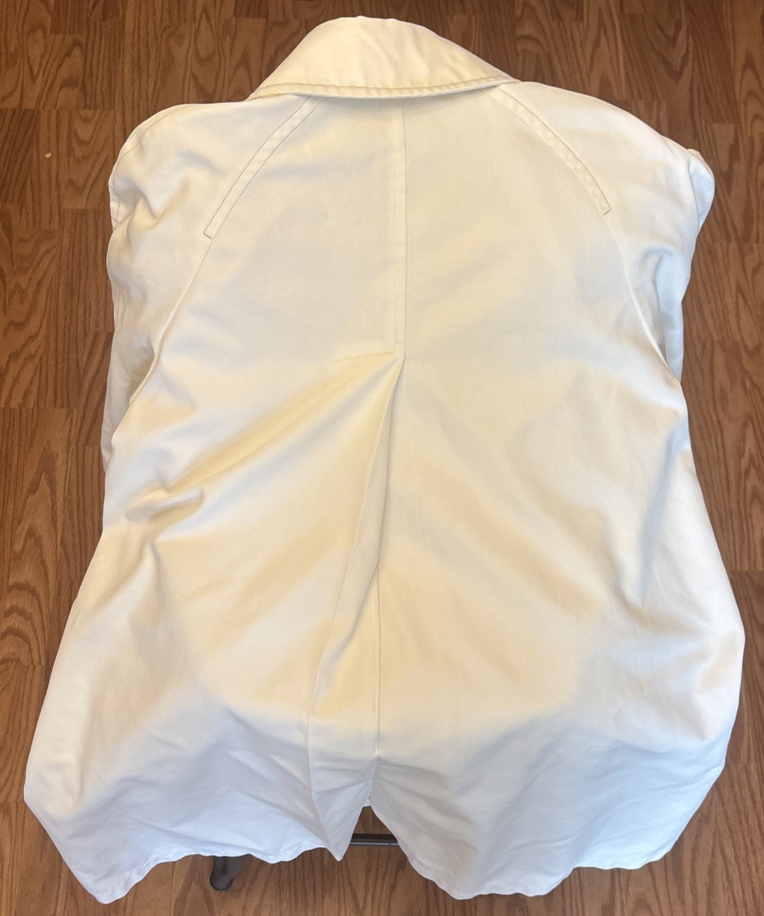 Vintage London Fog Maincoats Size 12 Winter White Trench Coat Caribe Cloth