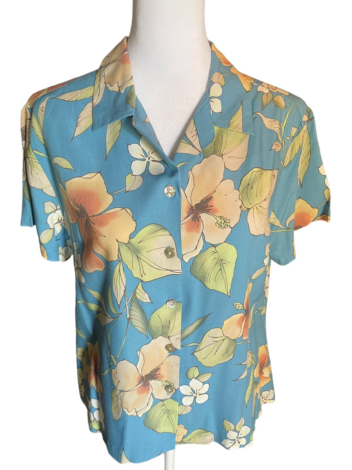 Vintage Nani of Hawaii Skirt Skort Short Camp Shirt Set S/M Tropical Floral
