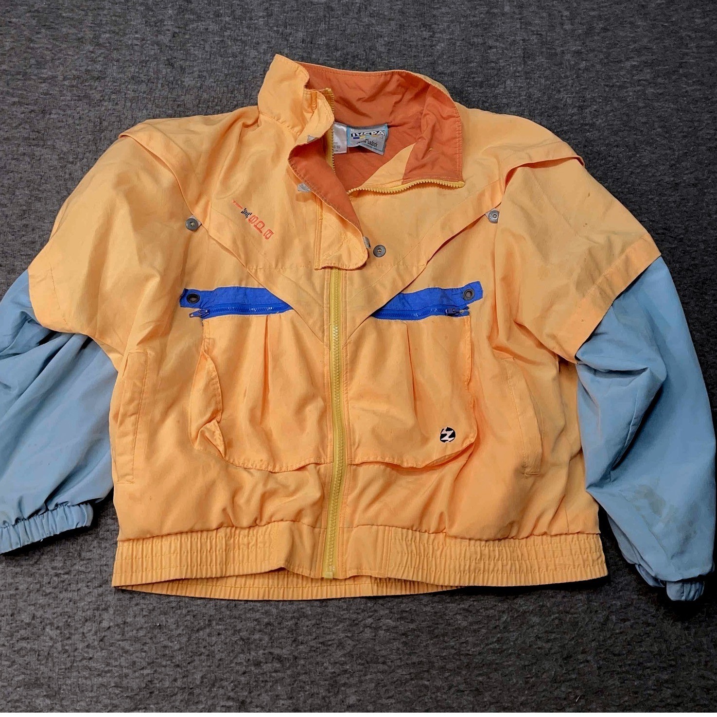 Vintage IXSPA Jacket Women Medium Jacket Color Block Ski Apres Retro 70s 80s