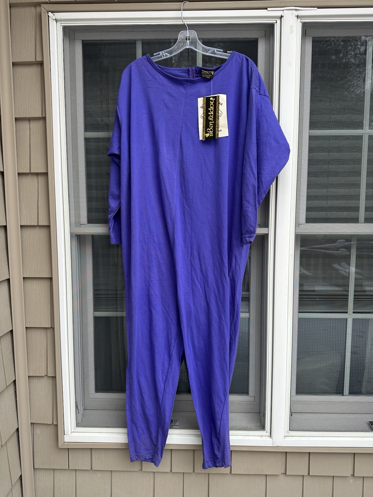 Vintage Happy Legs purple one piece romper Medium New w/ tags
