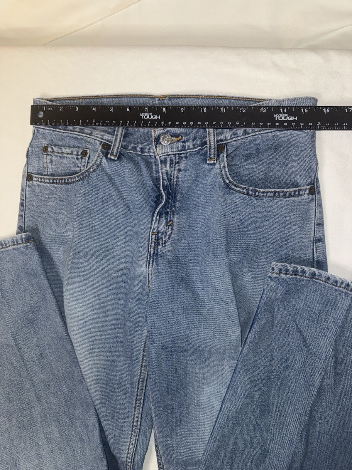 VTG Levis 577 Jeans Womens 8 M Lower Rise Loose Fit Light Wash Denim Blue 31×30
