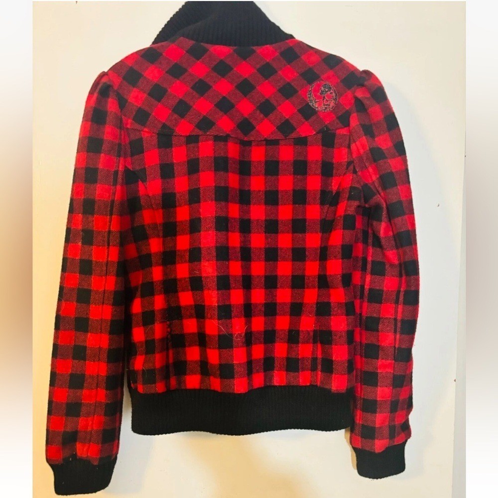 Vintage Y2K Billabong Red and Black Checkered Jacket