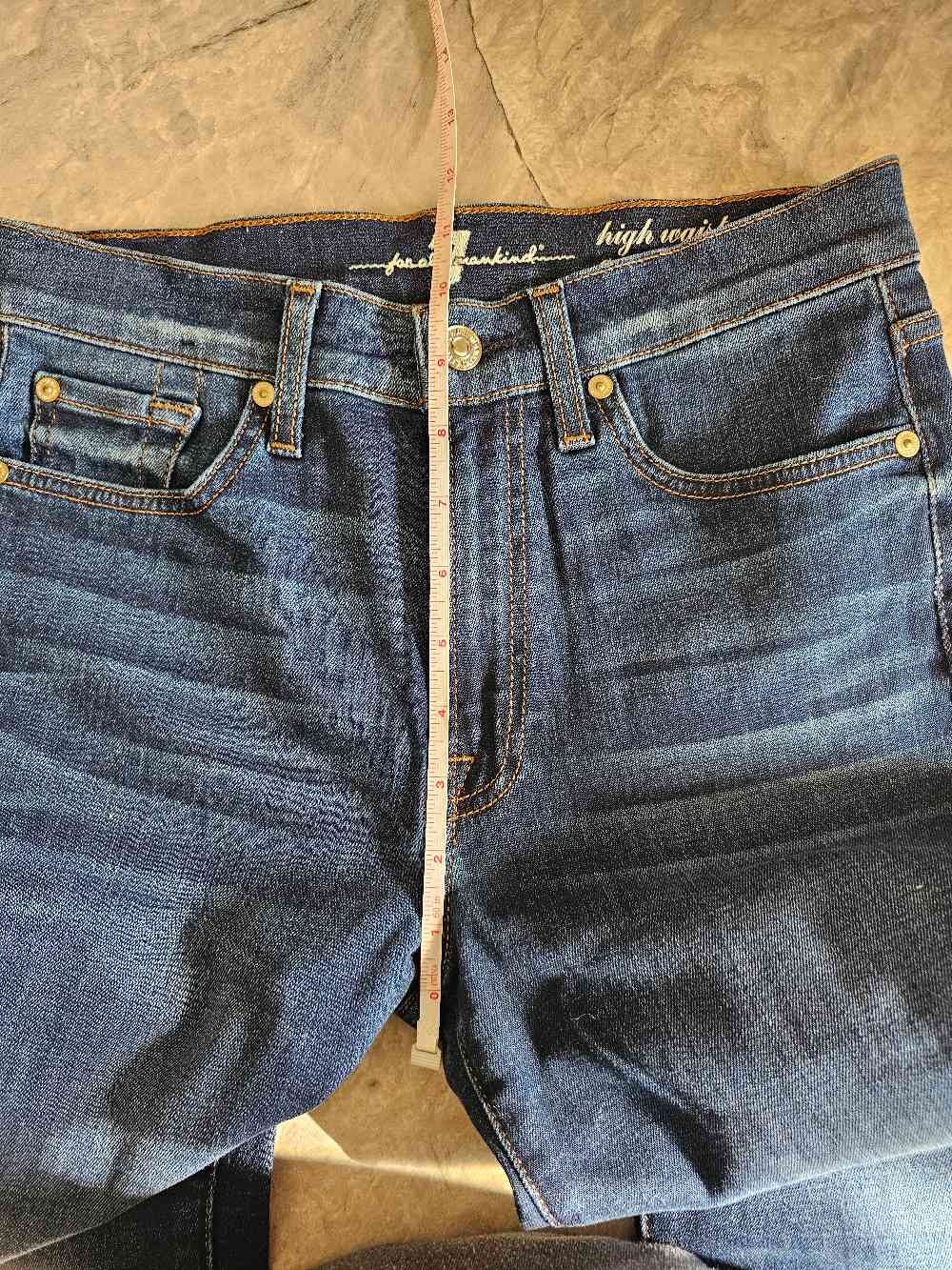 7 For All Mankind Gwenevere High Waist Skinny Jeans Womens Dark Wash Sz. 27
