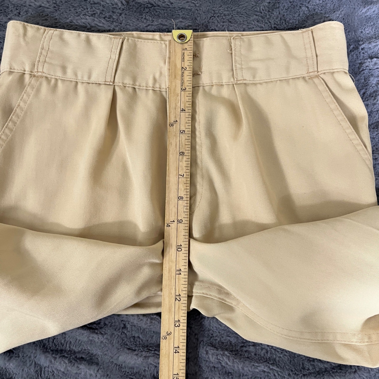 Vintage Levis Sta-Prest Wide Leg Khaki Trousers 30606-5118 Tan 28×26 70s Retro