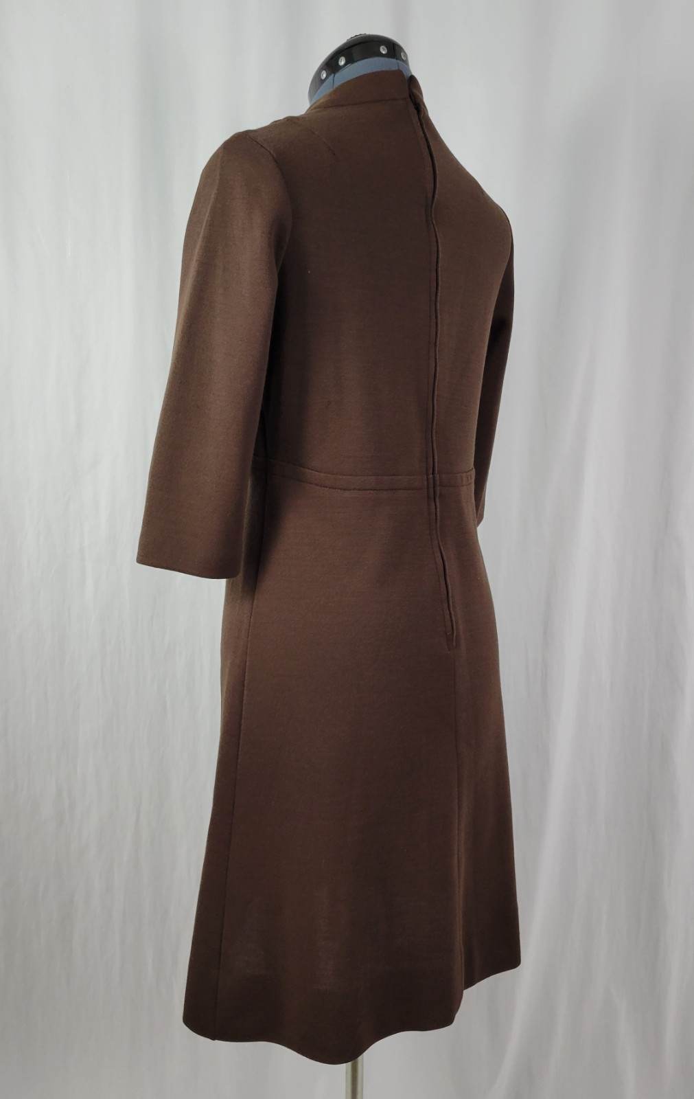 Vintage Puritan Forever Young Brown Sheath Dress w Paneled Bodice Size XS/S?