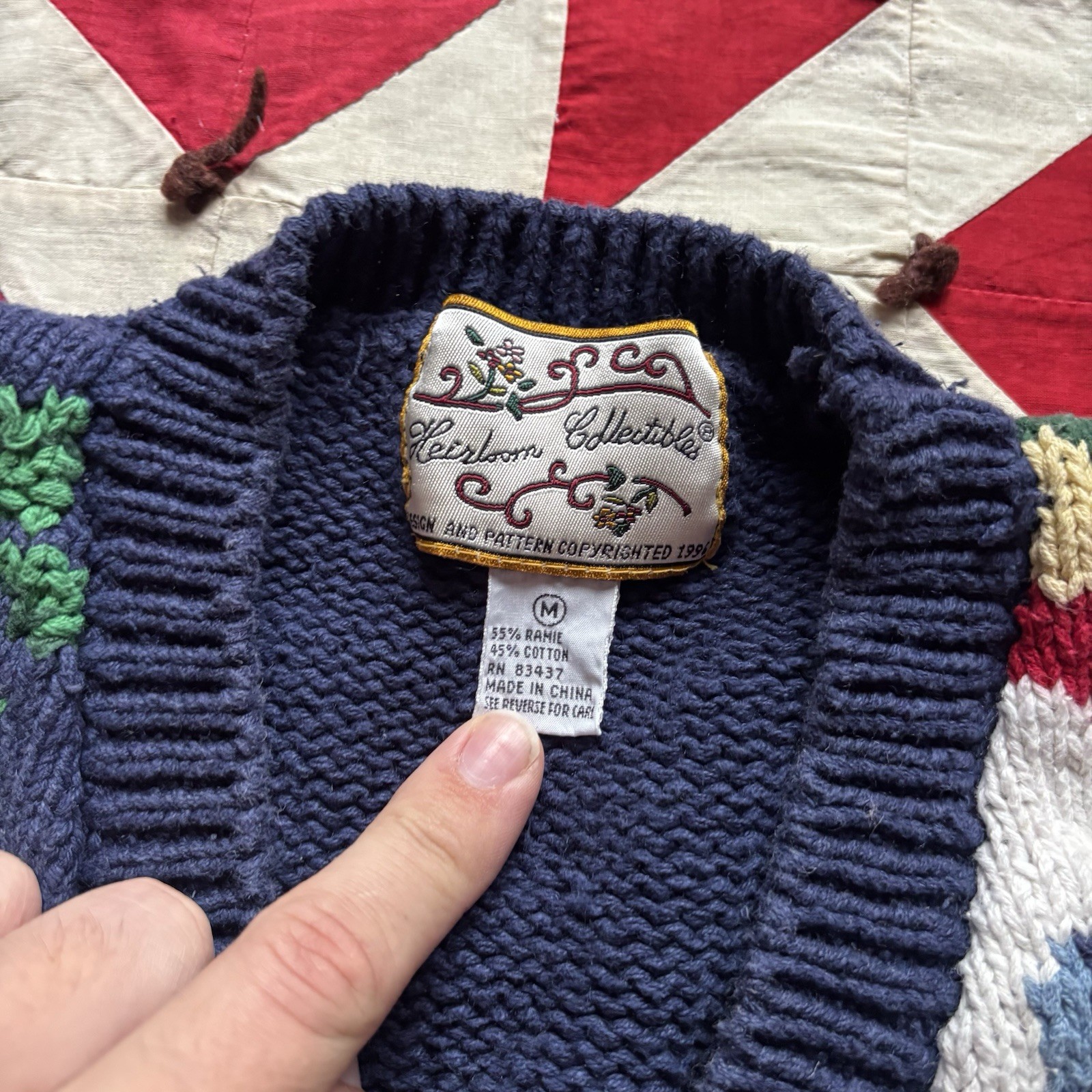 Vintage Women’s Knit Animal Sweater Vest As Is 90s Medium Granny