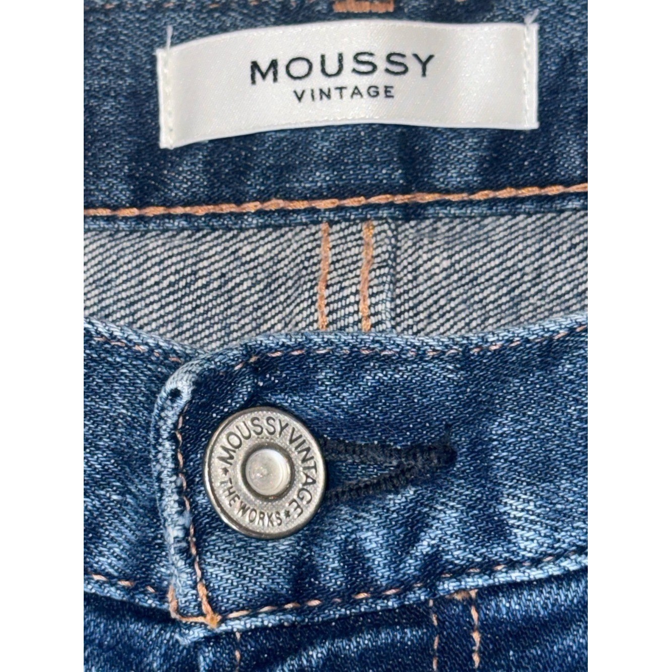 MOUSSY VINTAGE Distressed Selvedge Crop Jeans Raw Hem | Women’s 28