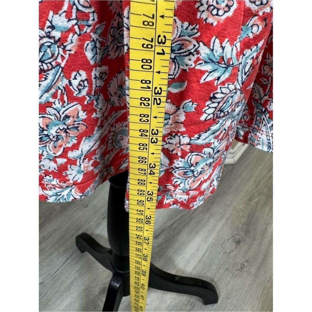 Old Navy Red Floral Midi Swing Dress