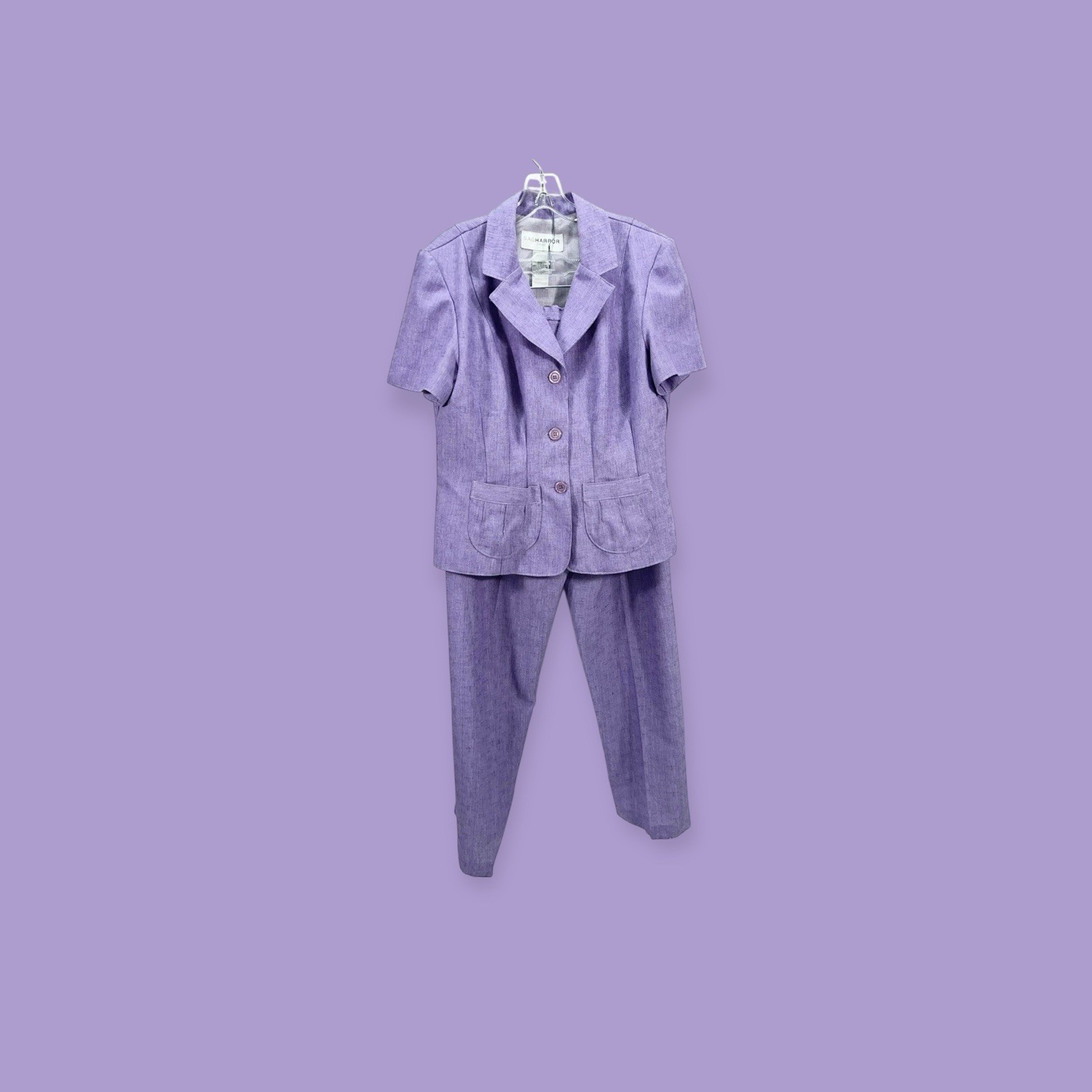 VINTAGE K-STATE TAPESTRY PATCH SUIT BLOUSE SLACKS WILDCATS SPORTS UNIFORM 14