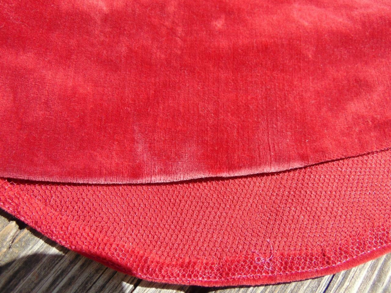 VTG 30S RED VELOUR CAPLET SMALL SIZE