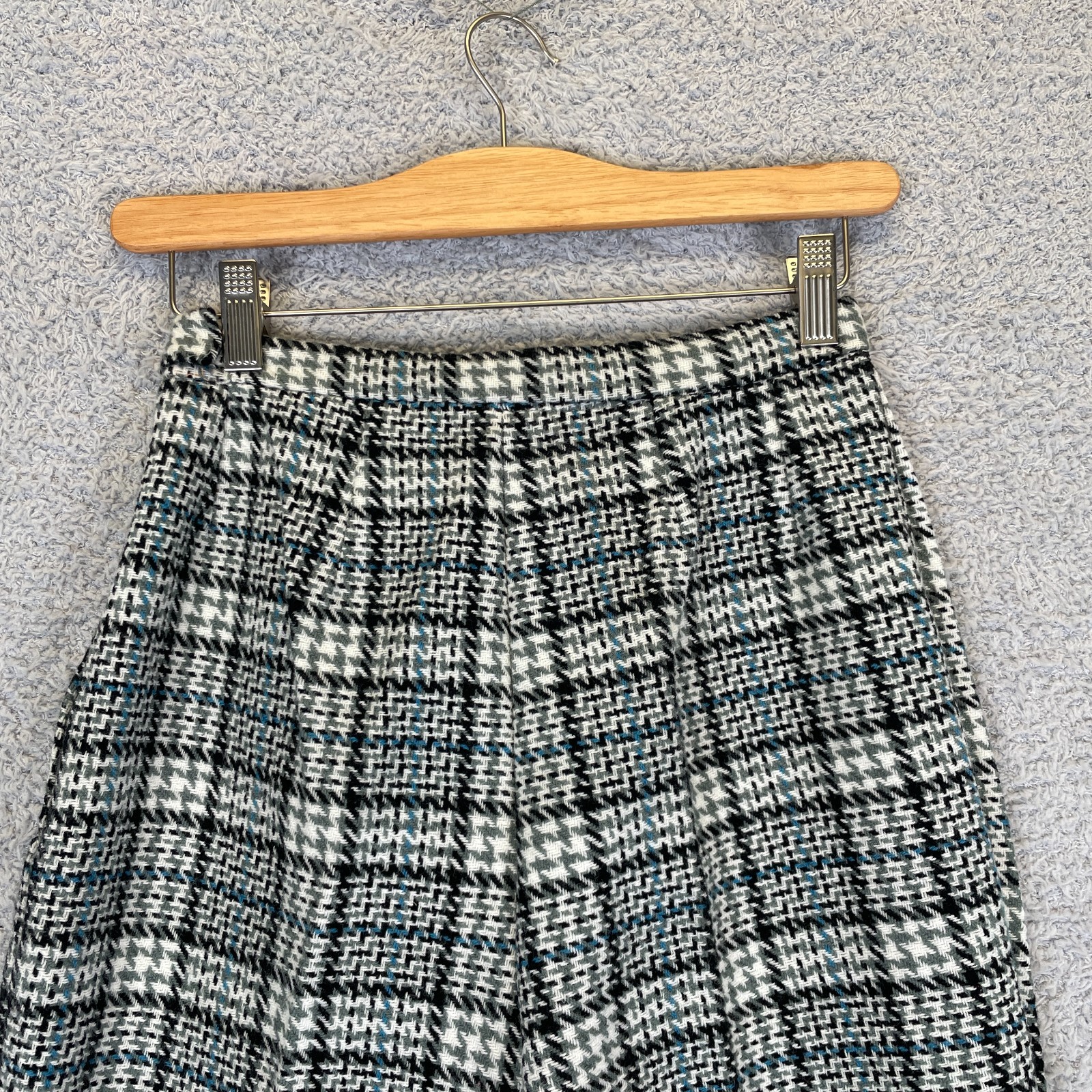 Vintage 70s Preppy Retro Prince of Wales Check Glen Plaid Pants 26″x31″ Japan