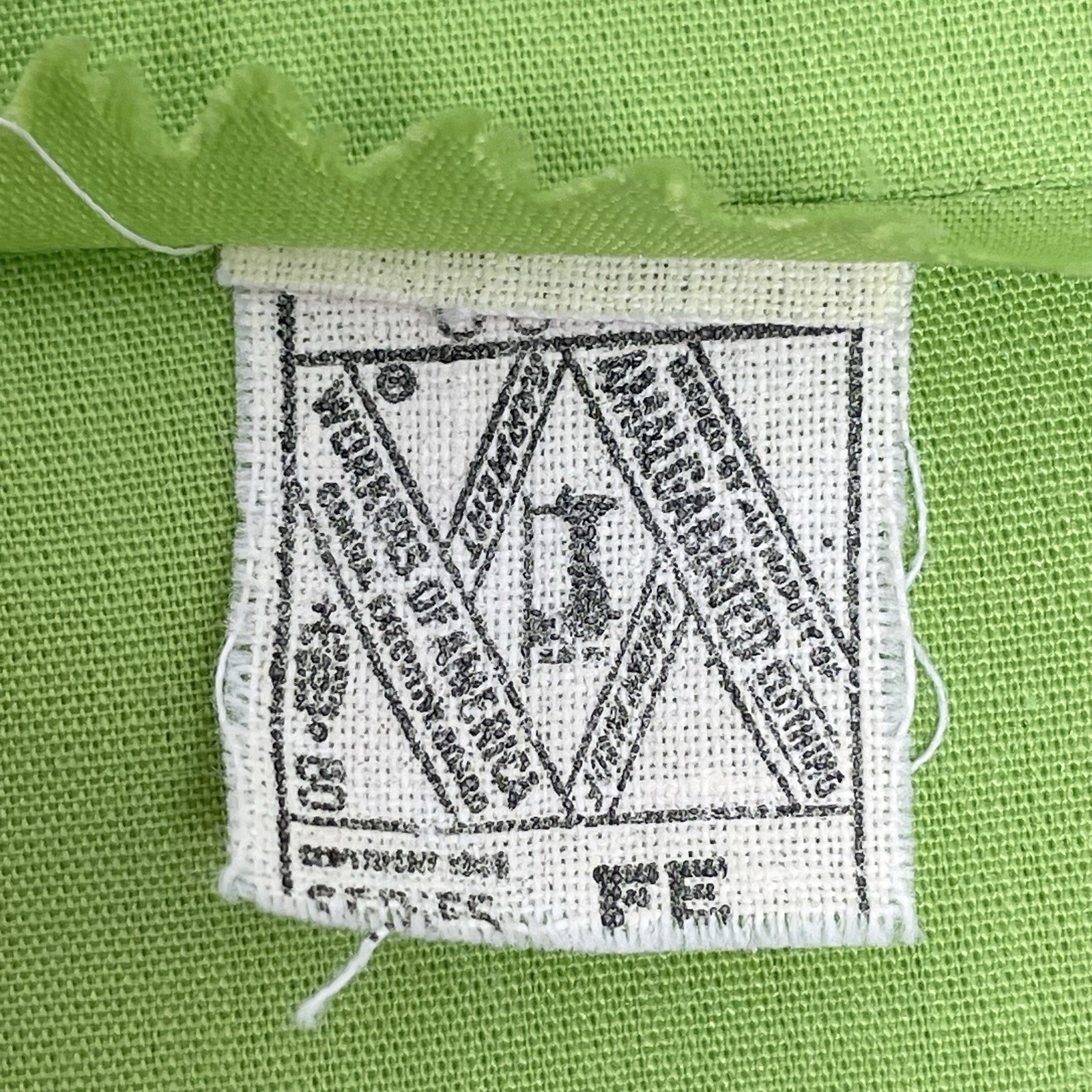 Vintage Alfred Shaheen Master Printer Lime Green Greek Key Shift Dress S