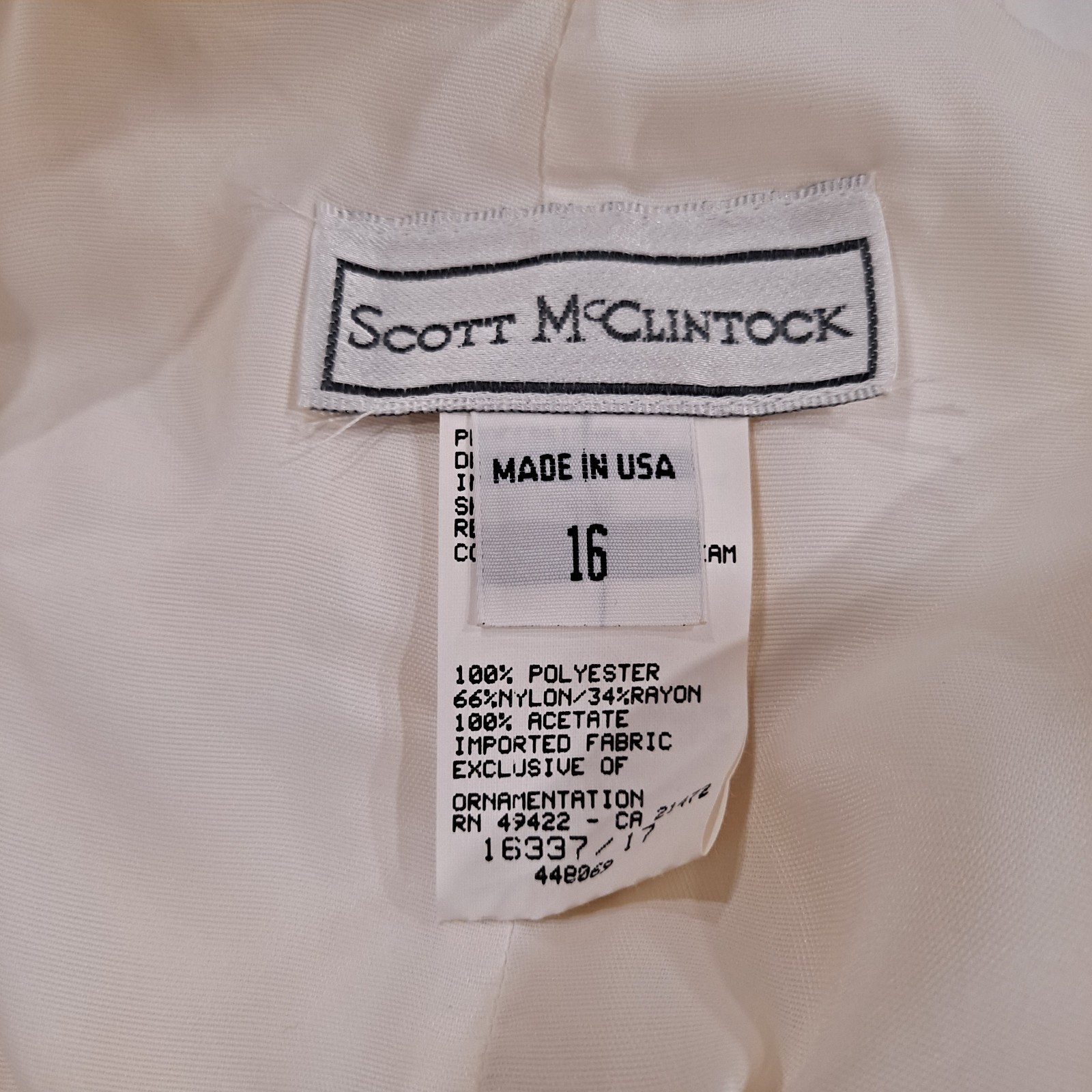 Size 16 Scott McClintock Lace Drop Waist Rosettes Dress/Bridal
