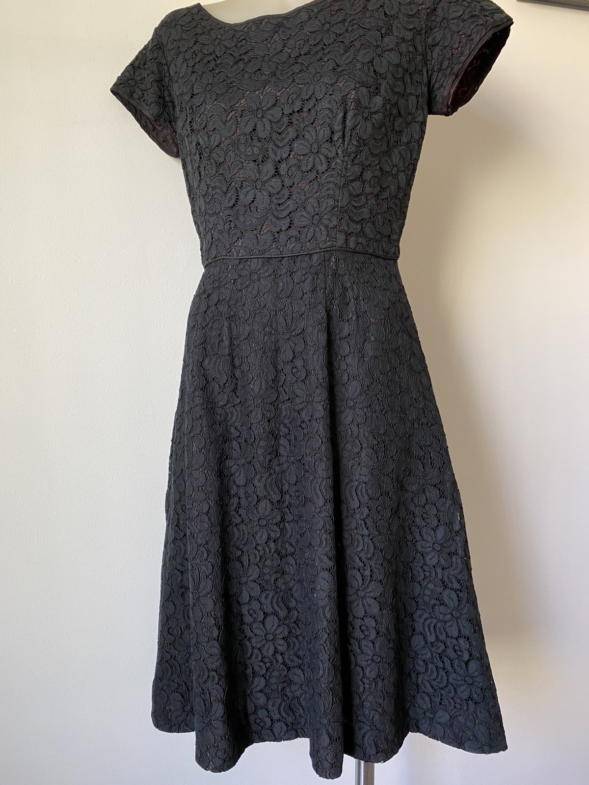 Terry Cooper Sydney 50, S Black Guipure Lace Lined Sheath