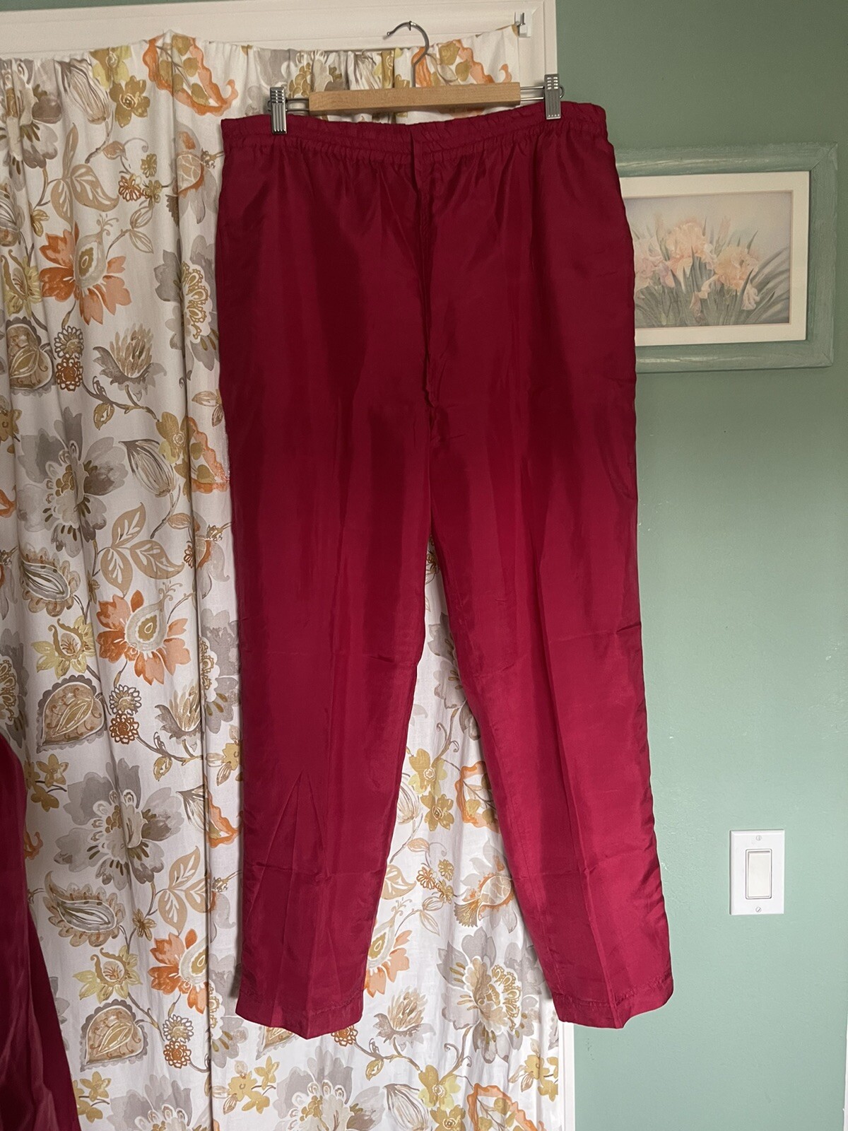Vintage Abvien 1980s Windbreaker Set Red Gold size L-XL Tall