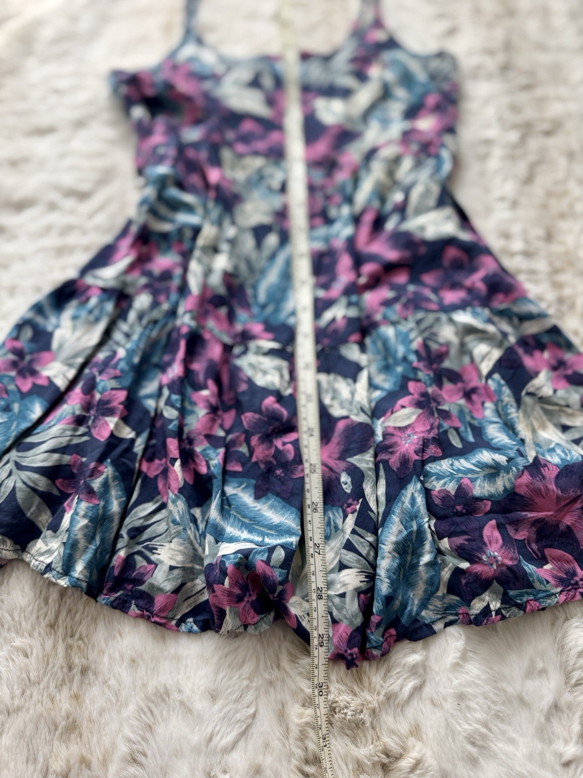 Vintage Y2K American Eagle Floral Tiered Cami Babydoll Boho Dress