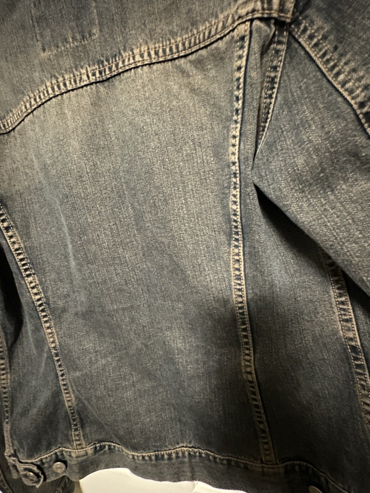 Vintage Sisley Denim Jacket Made in Italy Blue Jean Trucker Jacket Italian Sz S