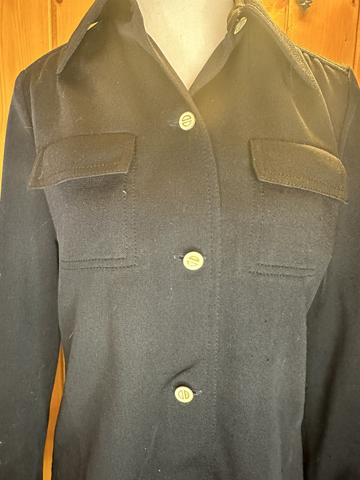 Dalton Ultrasilk Black Knit Vintage Jacket Women’s 1970’s Fashion