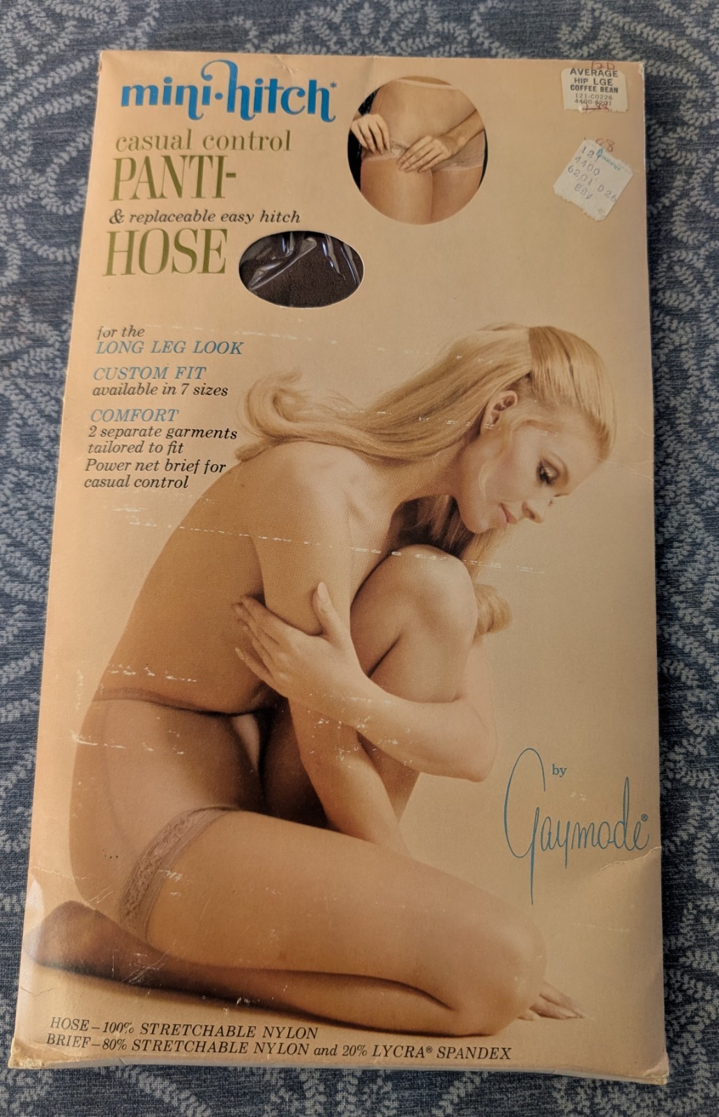Vintage Gaymode Mini Hitch Panti And Hose Average Hip L Coffee Bean 2 Pc NWT