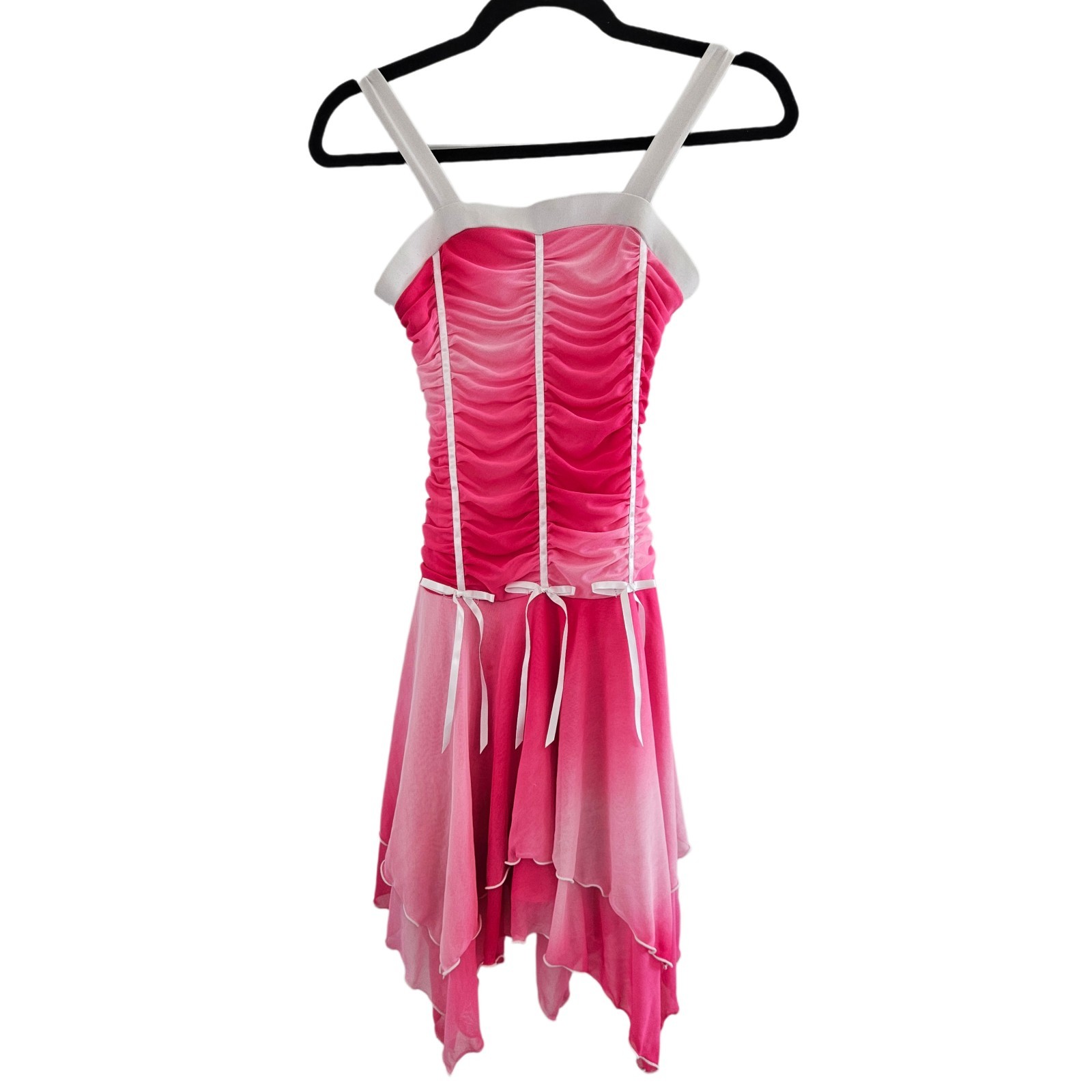 Vintage Y2k BCX Girls Pink Fairy Coquette Dress Size Juniors 10 Adult S/XS