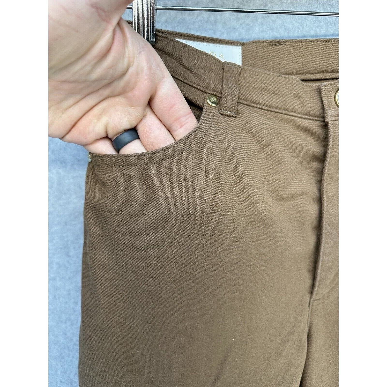 Escada Vintage Womens Pants Size 36 Brown Straight Leg With 5 Pocket Design