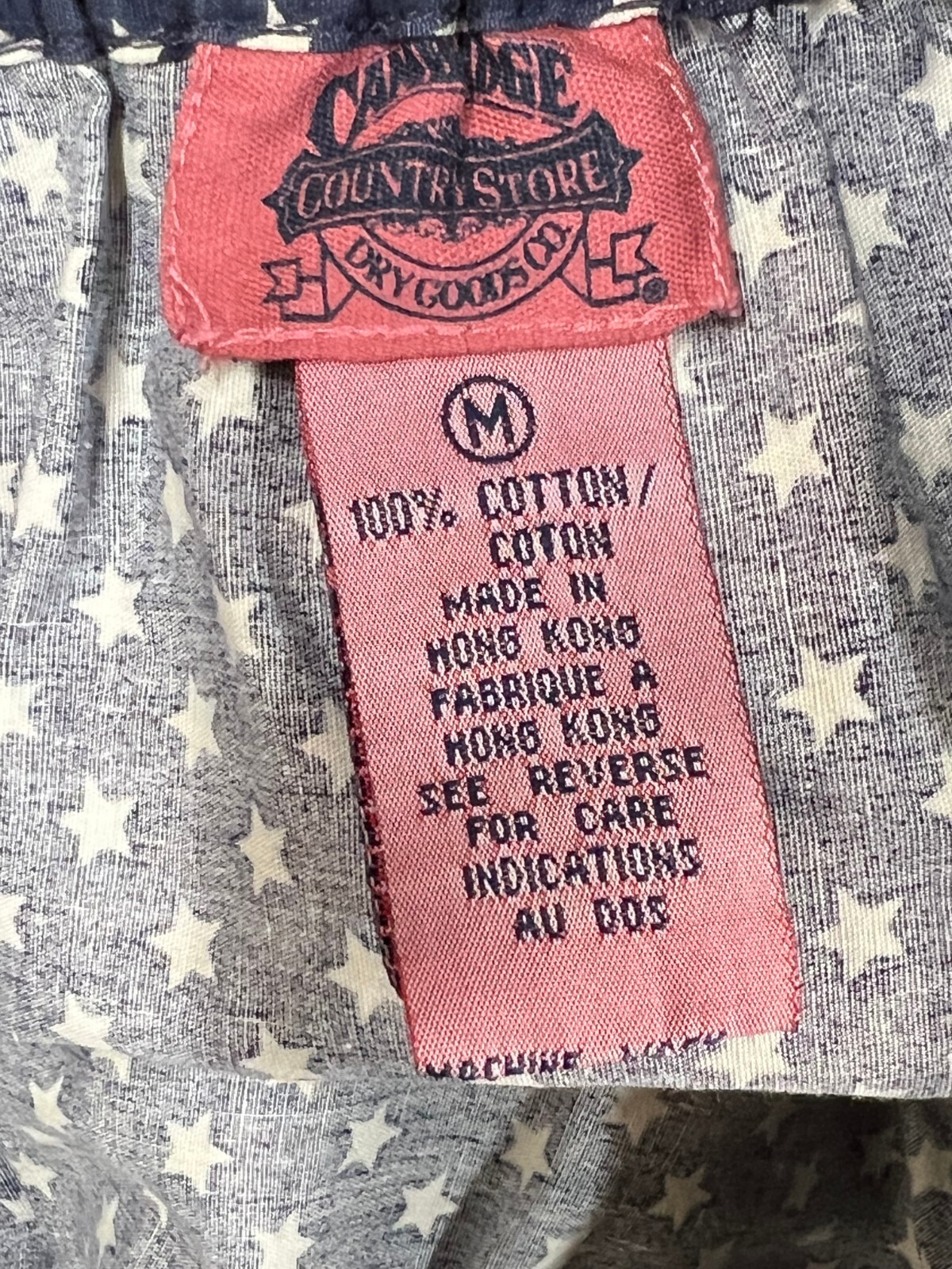 Vtg 90s Sz M R/W/B Tiered Maxi Skirt CottageCore Praire Cotton Prairie Cambridge