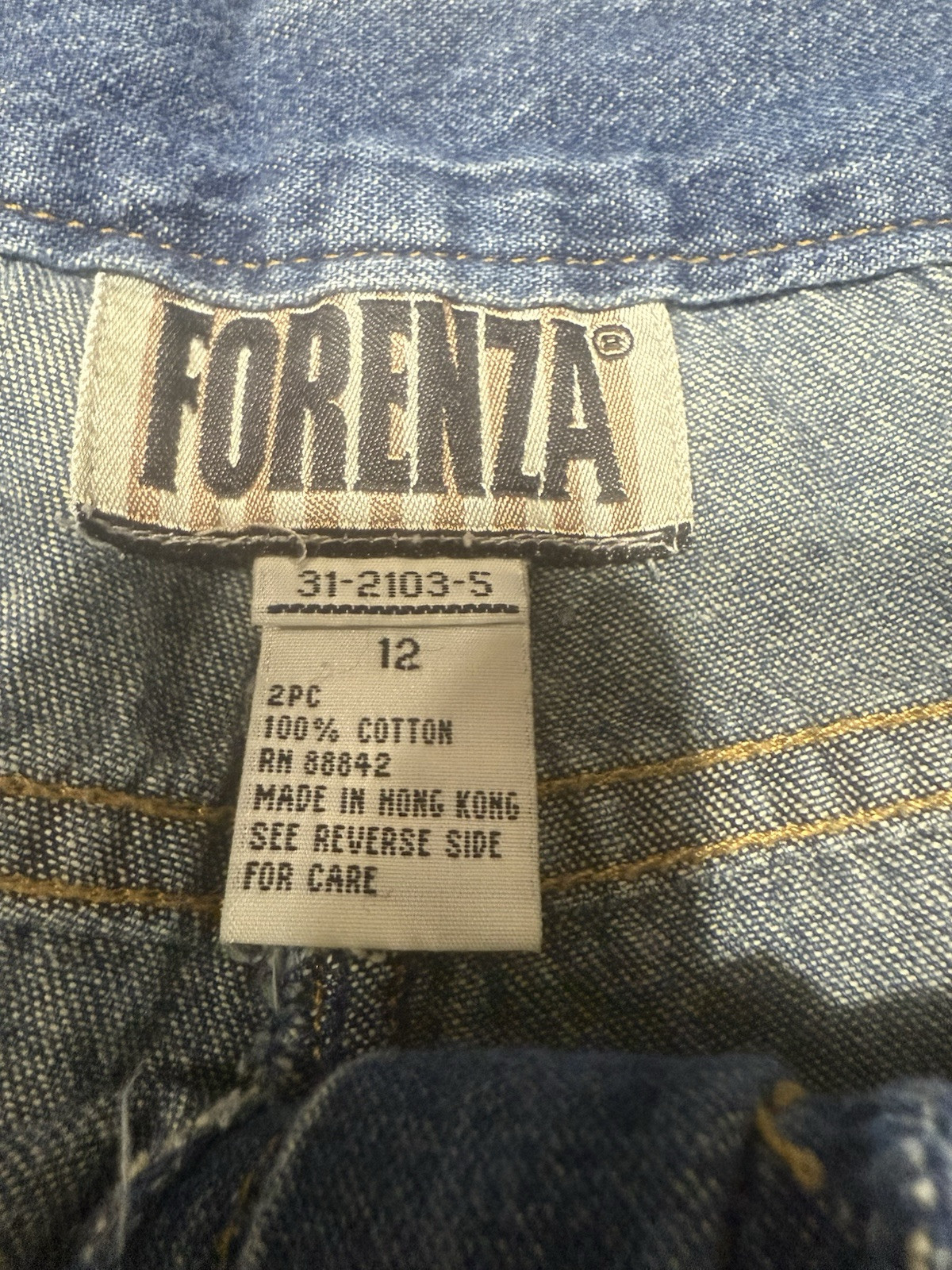 VTG Forenza High Rise Jeans No Rear Pockets Sz 12 90s Y2K