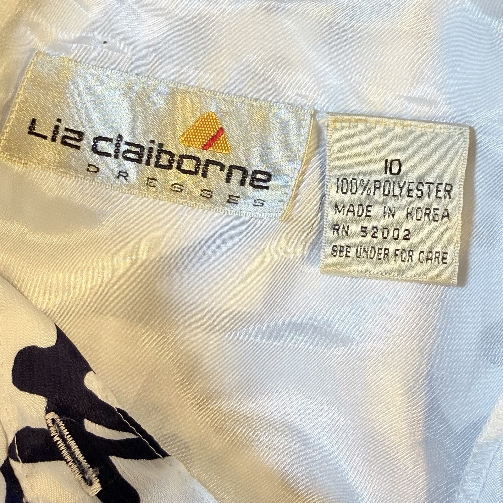 VTG 80s Liz Claiborne 2-Pc Blouson Top & Midi Skirt Navy Graffiti Print Small
