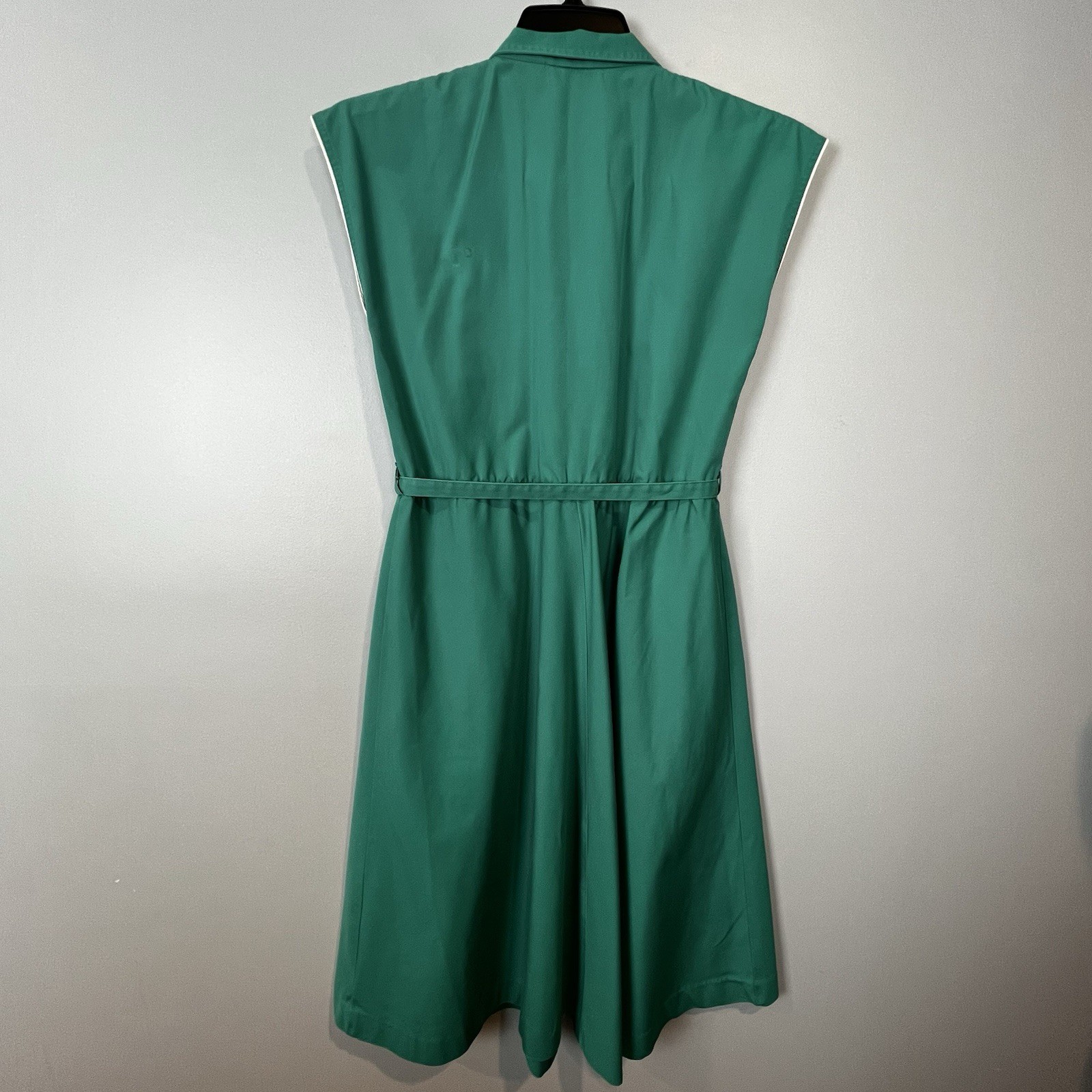 Vintage House Dress Women’s Size 10 Townhouse Green White Details – Runs Small