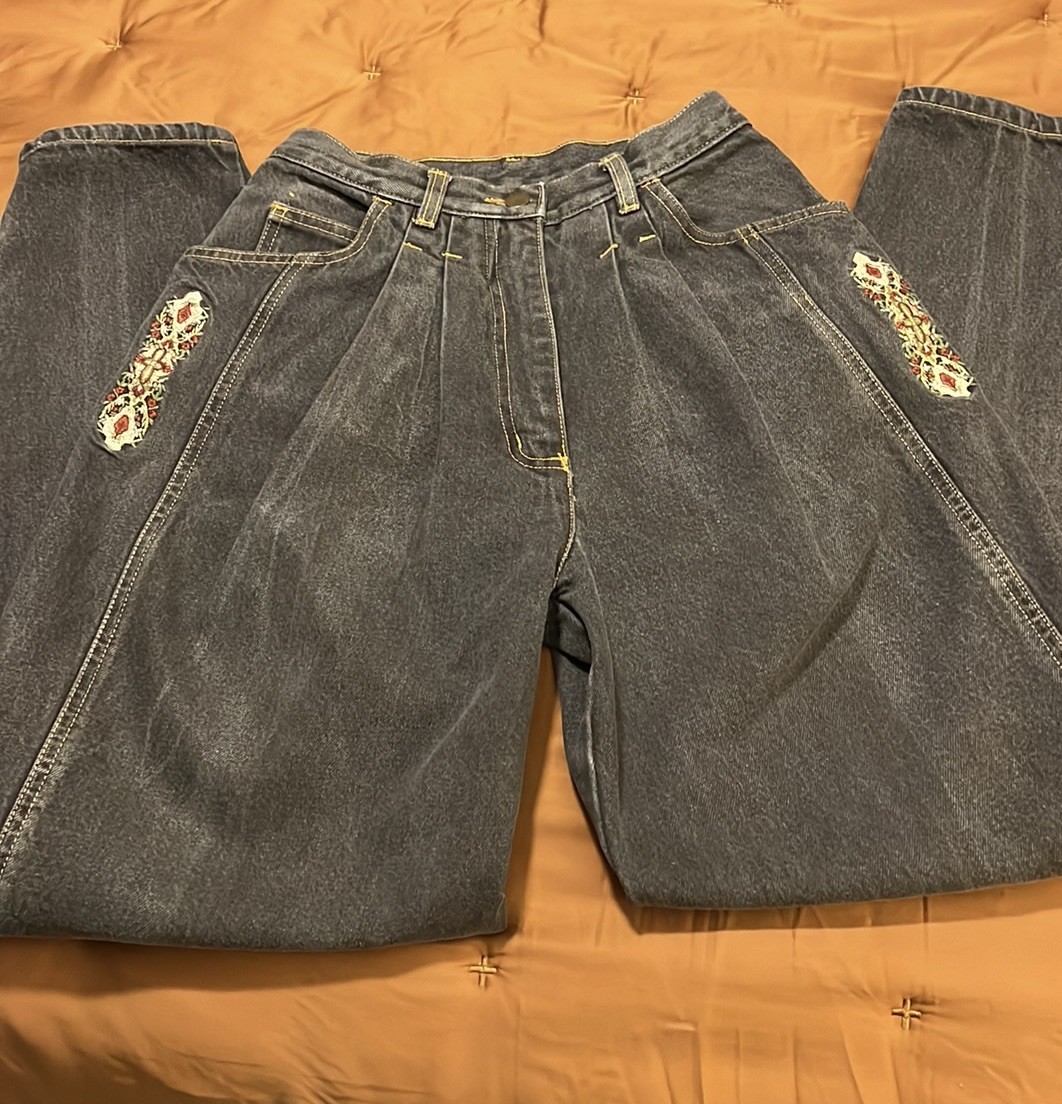 VTG 1990s Together! Mom Jeans size 6 / 26 x 29 Embroidered
