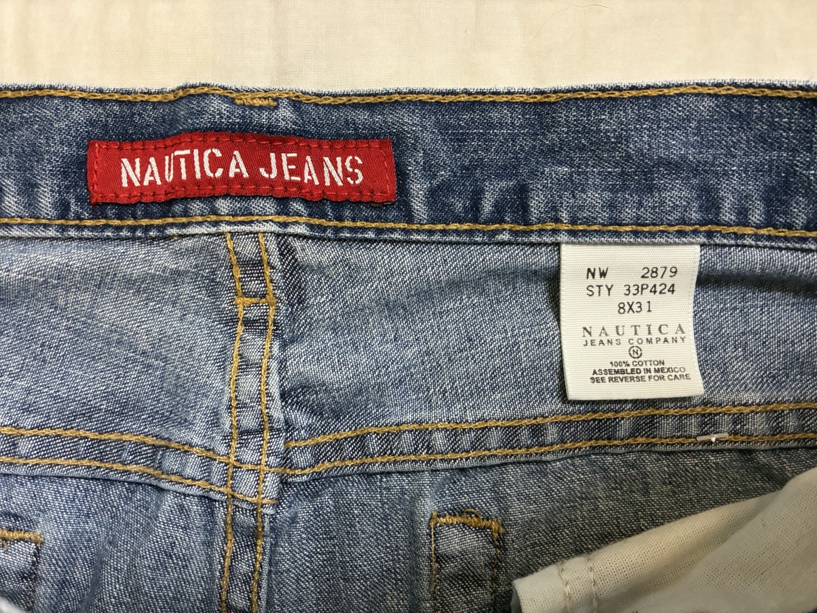 VTG 2000s Nautica Jeans Co Bootcut Jeans Womens Size 8×31 Medium Wash Cotton Y2K