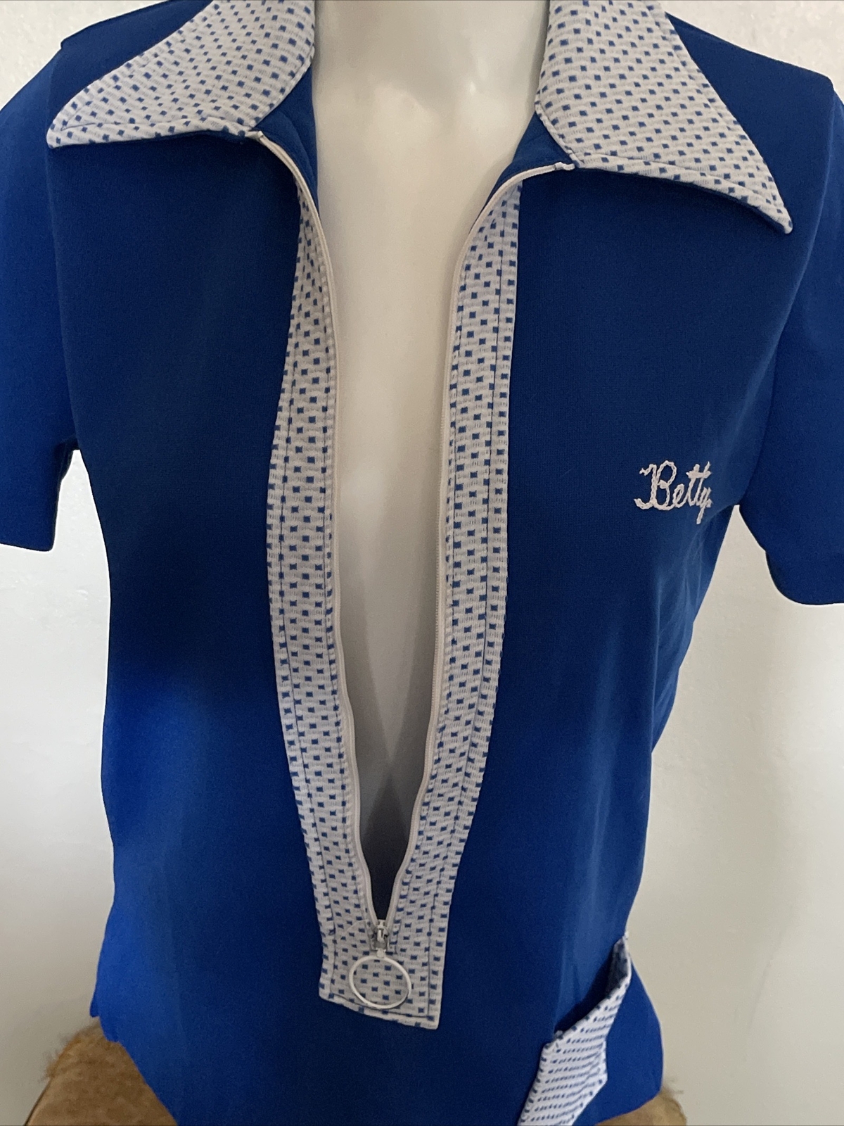 Vintage 60s Angeltown California Bowling Shirt Triple-A Worldwide Travel AAA szM