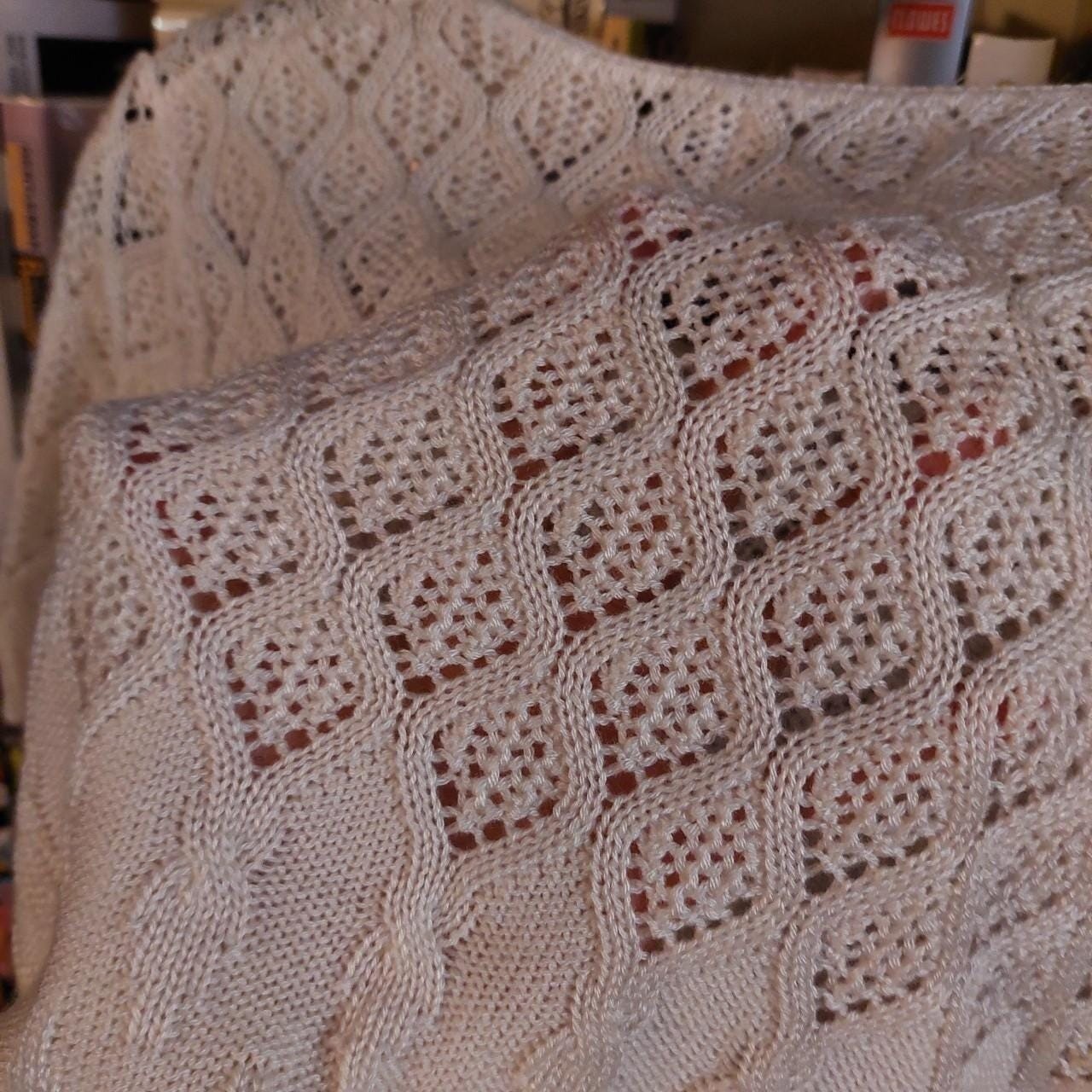 Vintage made in USA white crochet short sleeve top.