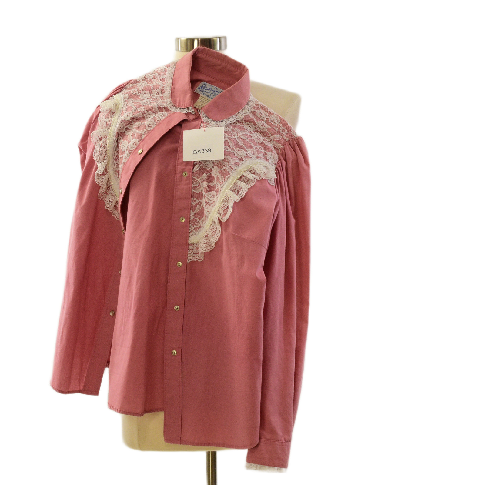 80s Rockmount Ranch Wear „Crystal Palace” Pink Western Top Womens S