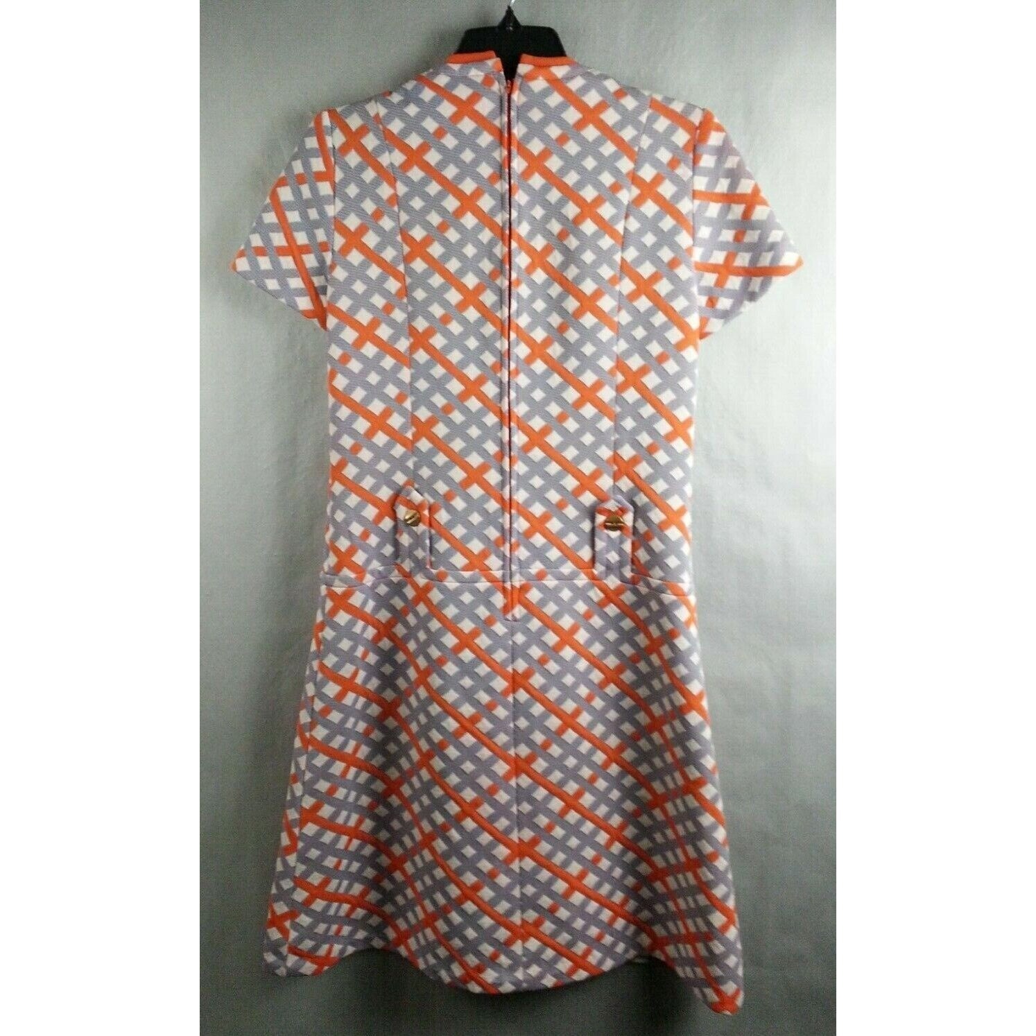 Original Vintage 1960’s 1970’s Lorch Hobbies Knits Dress Stripe Polyester MOD