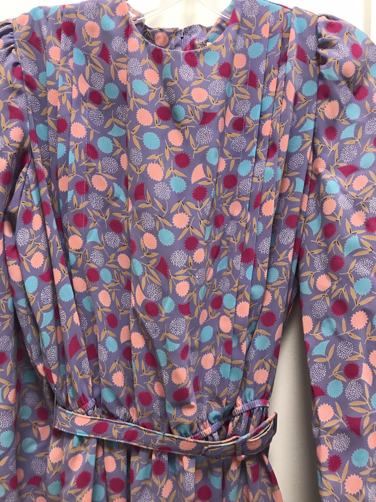 Lady Carol of New York Floral Dress Size Small 4-6 (Tag 12) NOS VTG 1982