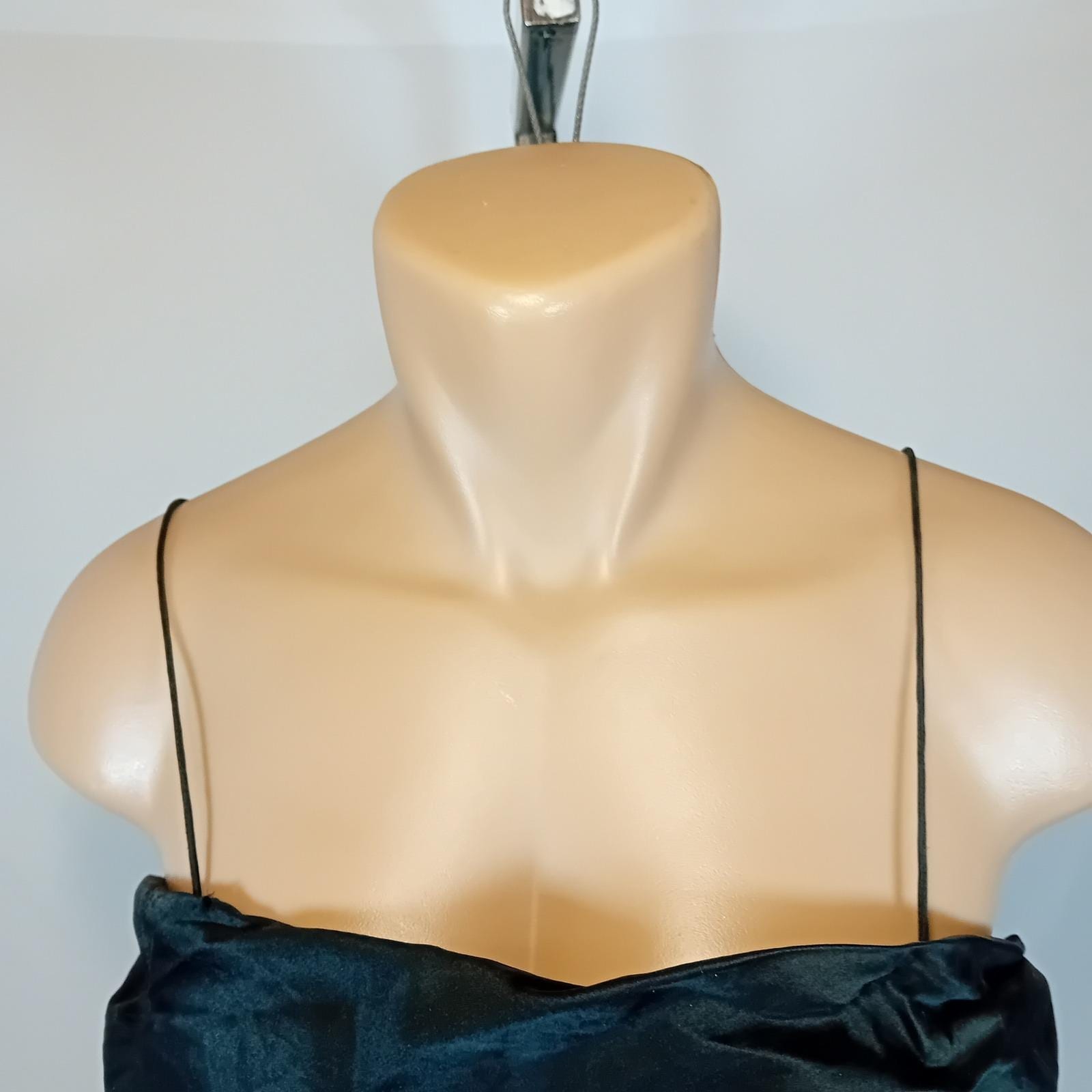 90s Vintage Y2K Lipton’s Ruched Silk Cami Top Cocktail Goth Club Festival 8 READ