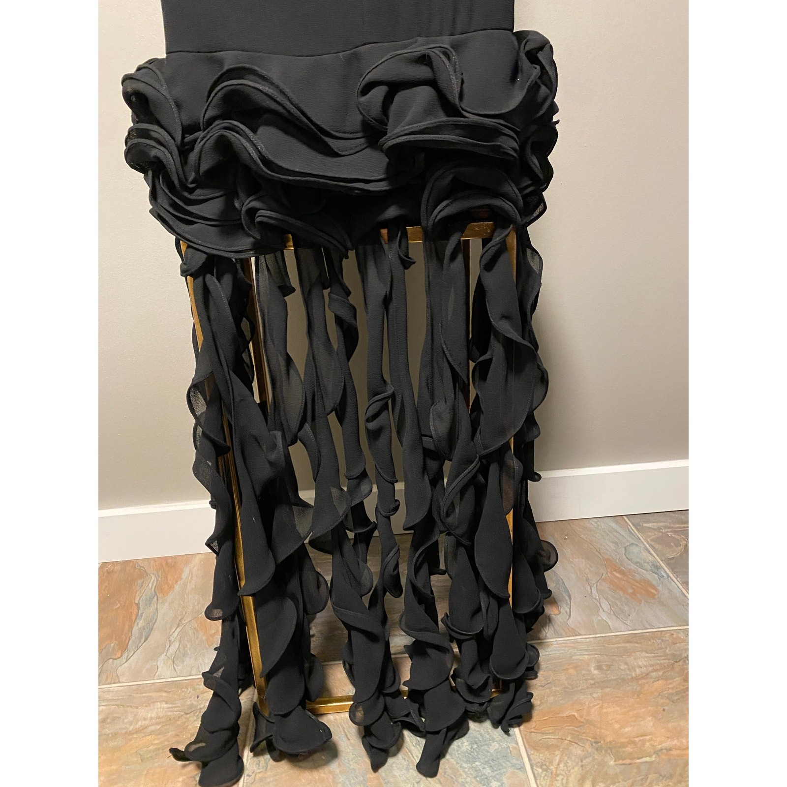 Stunning! Vintage 1990s Marsoni sz 6 Black Cocktail Dress Gown