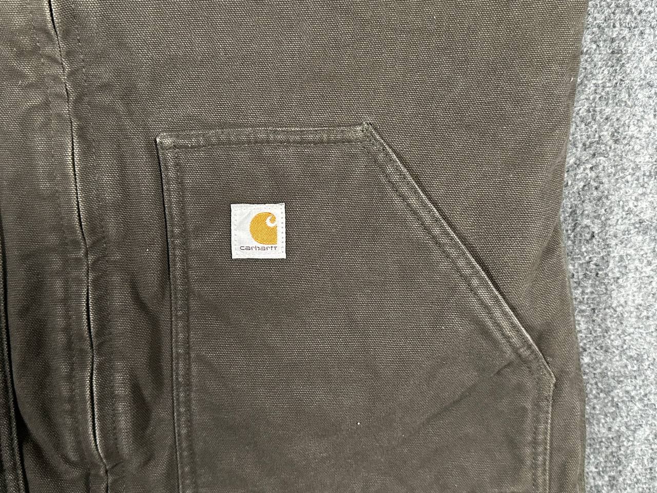 Carhartt Women’s M (8/10) Brown Washed Duck Sherpa Lined Mock Neck Vest