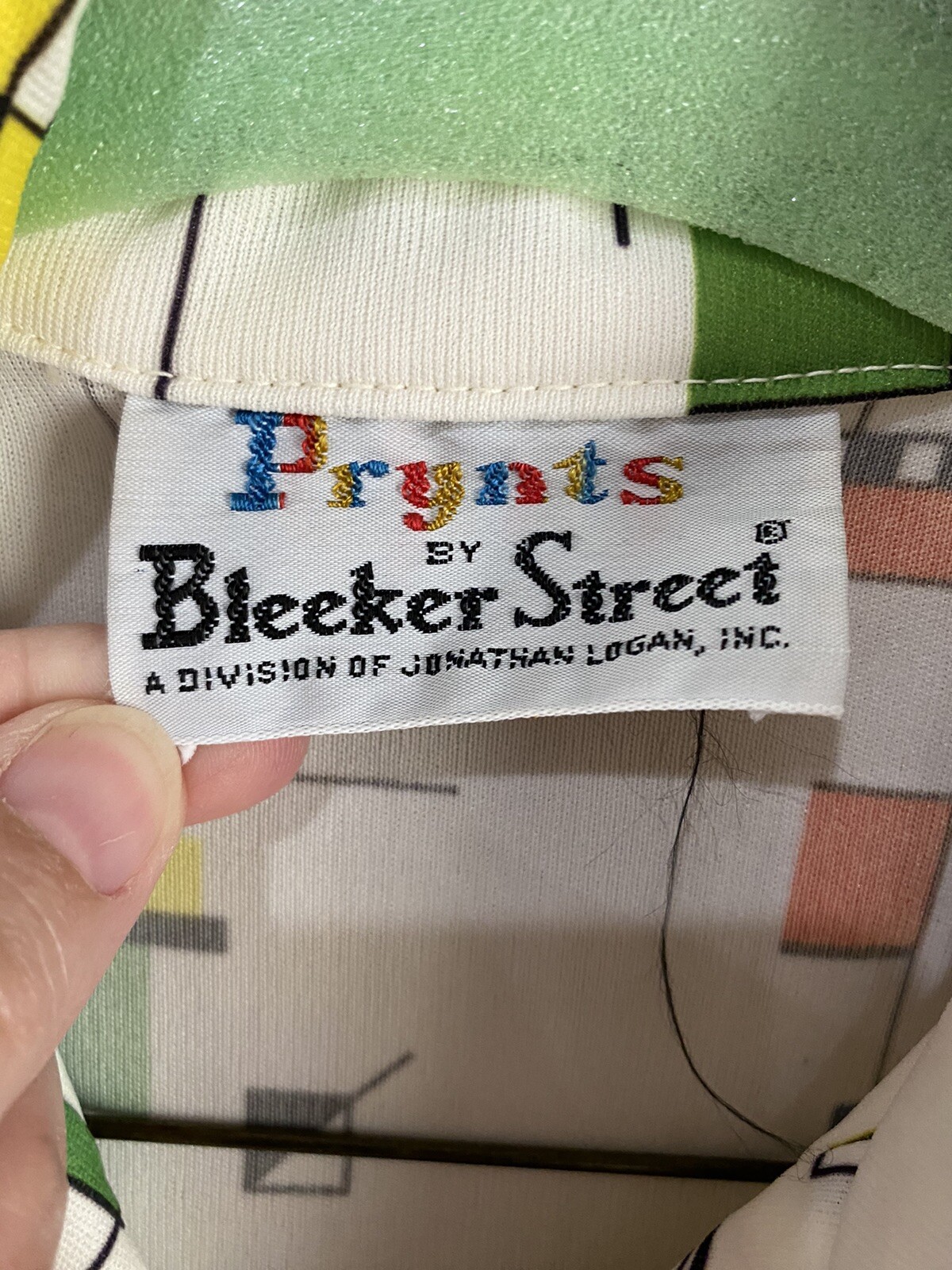 Prynts By Bleeker Street Jonathan Logan VTG 70’s Mondrian Style Print Dress Sz S