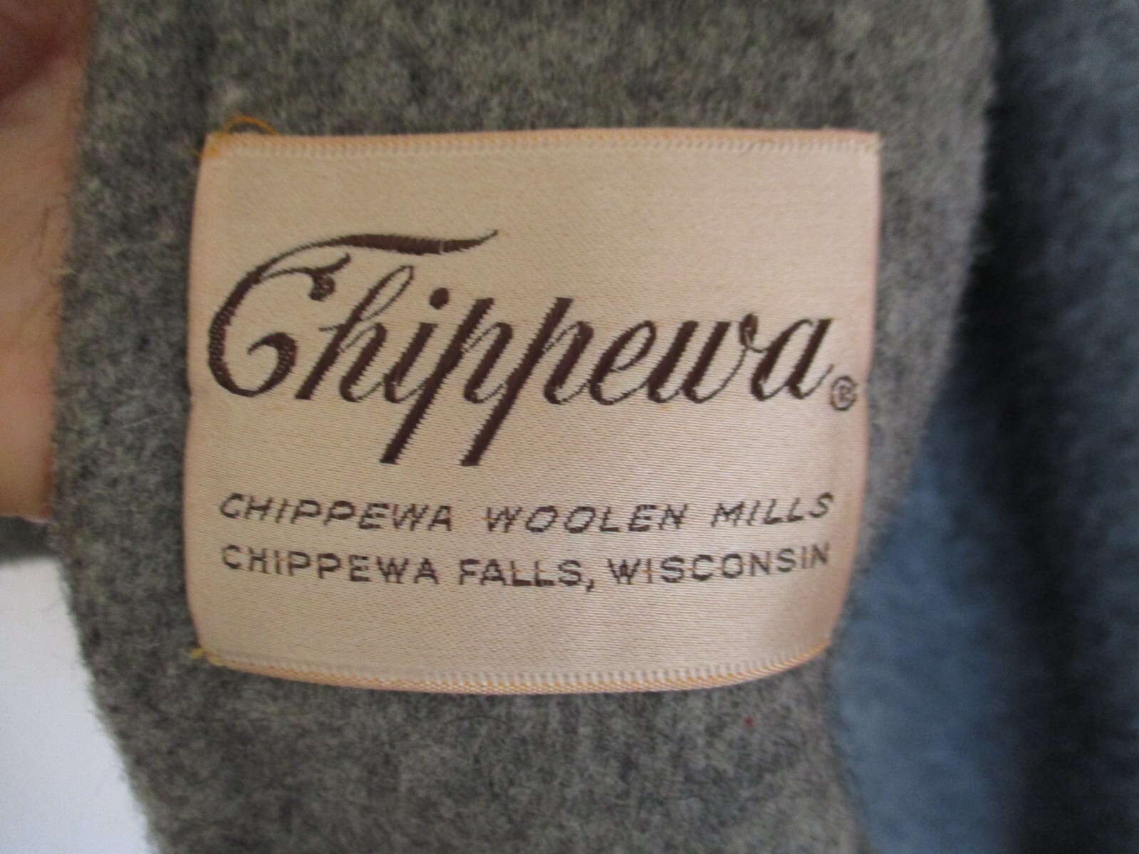 Vintage Chippewa Woolen Mills Coat Large Women Gray Wool Double Breasted