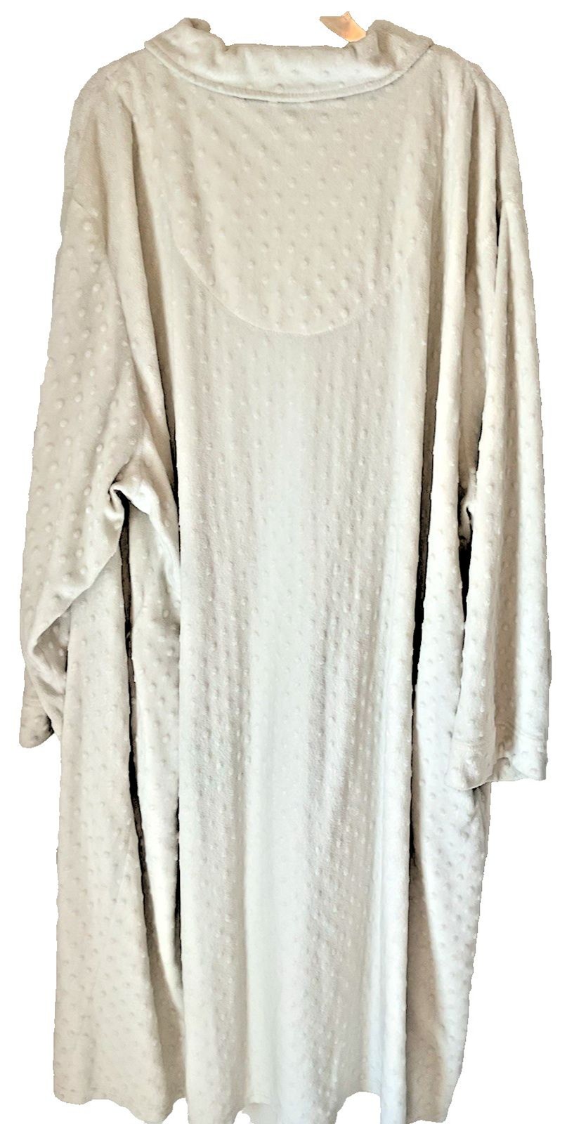 Vintage Sorenda Quilted Ivory Robe Midi Size 4X Soft Pockets Warm Cozy EUC