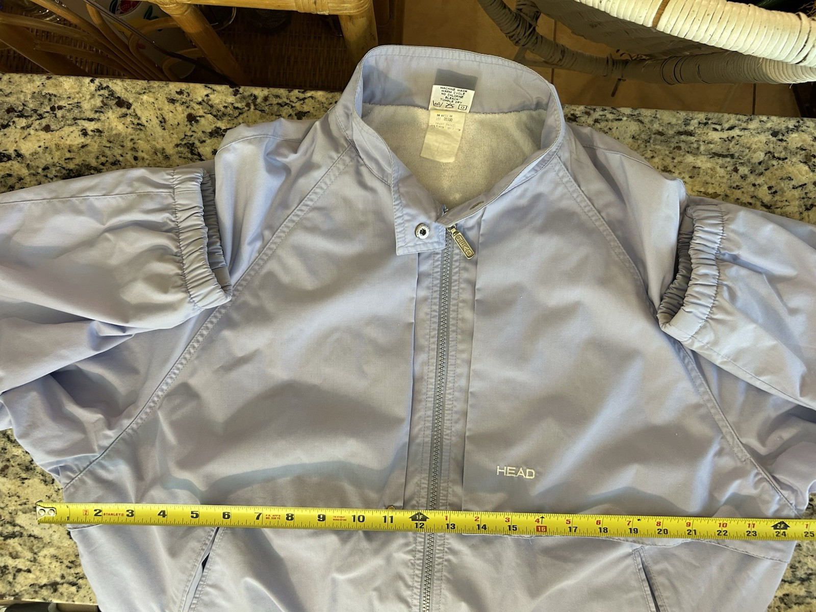 Vintage Head Sports Wear Periwinkle Blue Ski Windbreaker Jacket Petite L Large