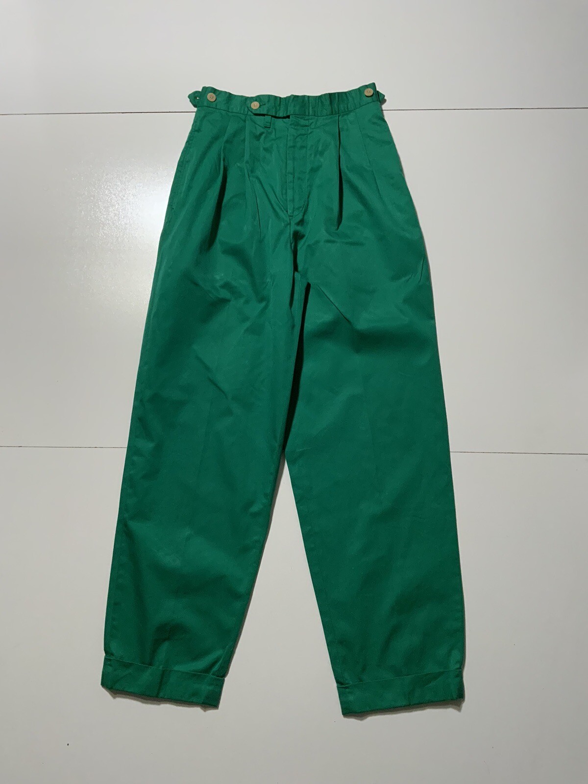 Vintage Kenneth Gordon New Orleans Green Pleated High Waist Pants Sz. 4