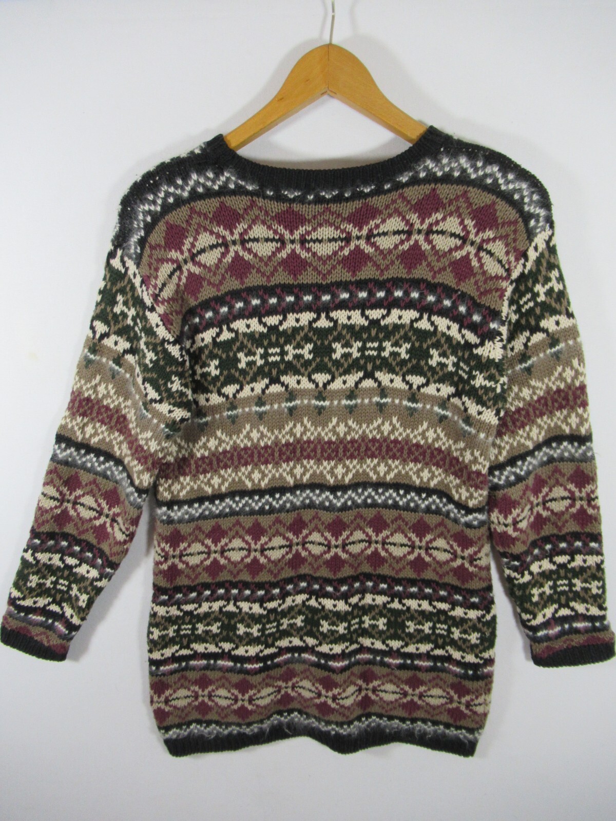 Vintage 80s 90s Oversized Pullover Sweater Women Small Shoulder Pads Paul Harris