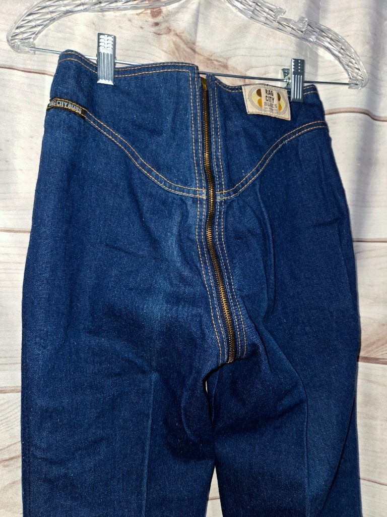 VTG SZ 30 9/10 Rag City Blues LA Zip ALL The Way Around Denim Jeans Style 705