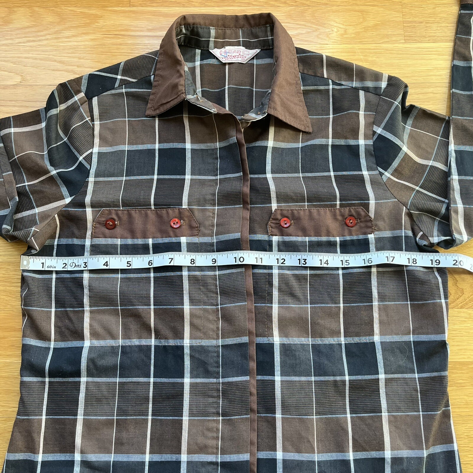 Vintage H Bar C California Ranchwear Western Plaid Shirt Women’s 38